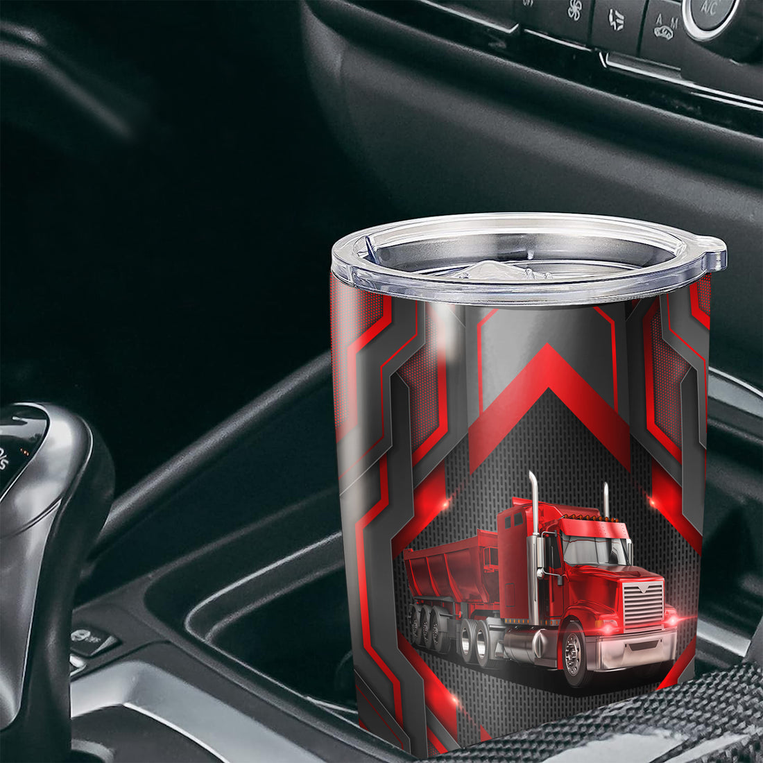 Personalized Truck Driver Tumbler Custom Name Trucker Travel Coffee Mug Stainless Steel 20oz 30oz Insulated Cup for Truckers Drivers Husband Men Dad Christmas Birthday Fathers Day Trucks Gift