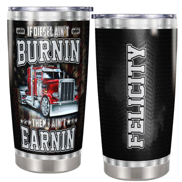 Personalized Trucker Tumbler 20oz 30oz Stainless Steel Insulated Cups Travel Coffee Mug Truckers Gifts for Truck Driver Men Dad